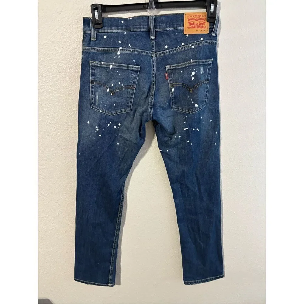 Levis’s 511 Slim Distressed Paint Splash Jeans